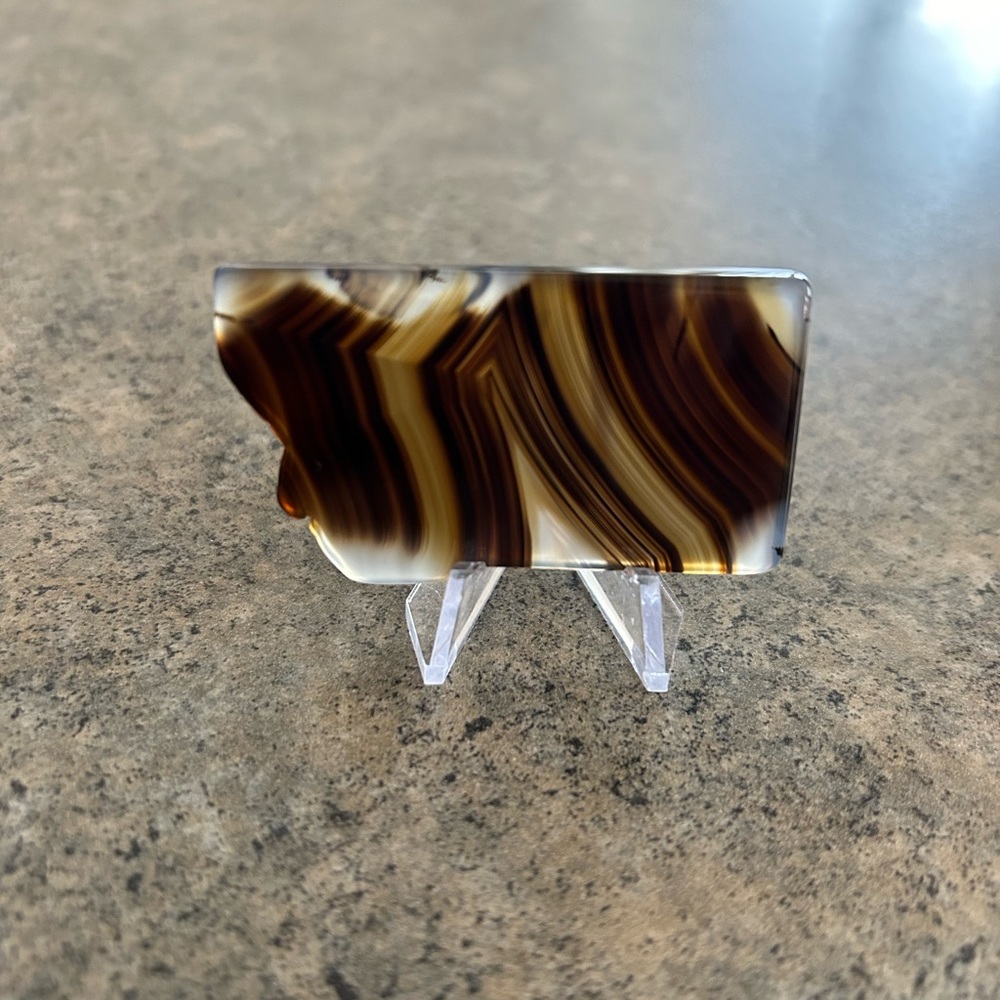 🇺🇸 Handmade Montana State Agate Sculpture, NWOT - Picture 2 of 7